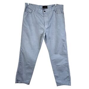Ermenegildo Zegna Pants Men's 40 Blue Cotton Linen Blend Coastal Casual READ